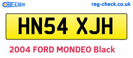 HN54XJH are the vehicle registration plates.