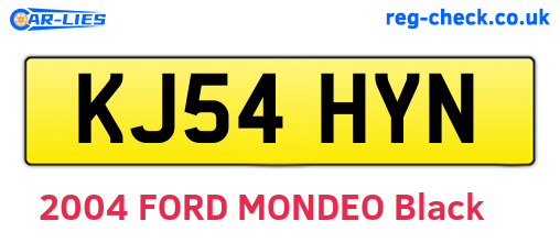 KJ54HYN are the vehicle registration plates.