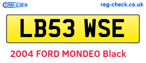 LB53WSE are the vehicle registration plates.