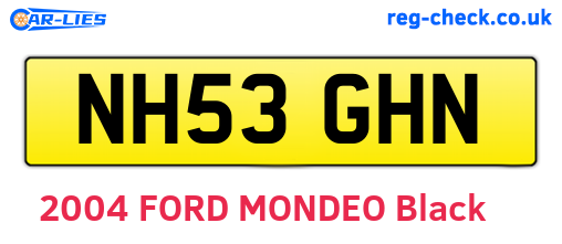 NH53GHN are the vehicle registration plates.