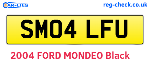 SM04LFU are the vehicle registration plates.