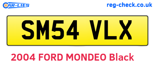 SM54VLX are the vehicle registration plates.