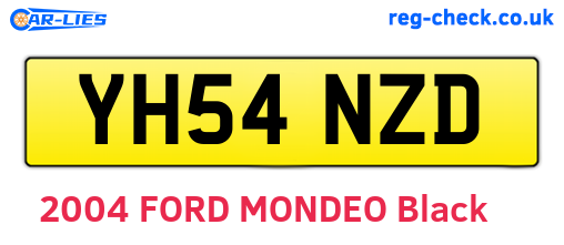 YH54NZD are the vehicle registration plates.