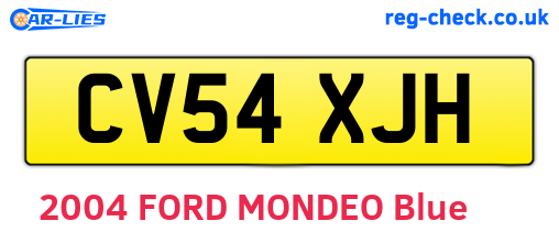 CV54XJH are the vehicle registration plates.