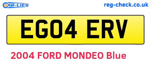 EG04ERV are the vehicle registration plates.