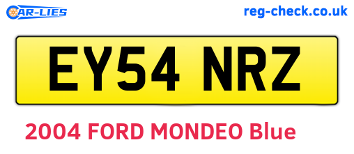EY54NRZ are the vehicle registration plates.