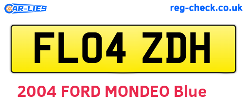 FL04ZDH are the vehicle registration plates.