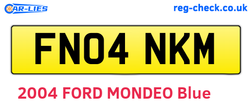 FN04NKM are the vehicle registration plates.