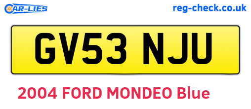 GV53NJU are the vehicle registration plates.