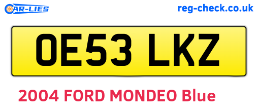 OE53LKZ are the vehicle registration plates.
