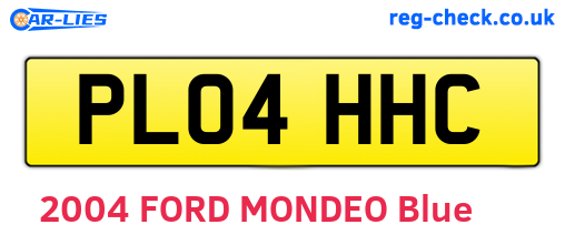 PL04HHC are the vehicle registration plates.