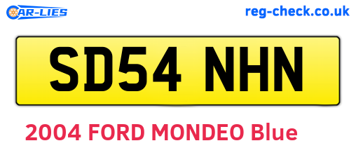 SD54NHN are the vehicle registration plates.