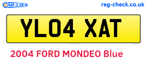 YL04XAT are the vehicle registration plates.