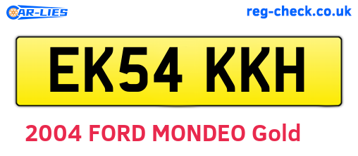 EK54KKH are the vehicle registration plates.