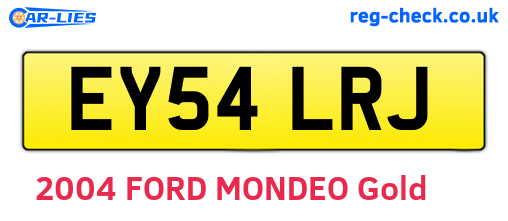 EY54LRJ are the vehicle registration plates.