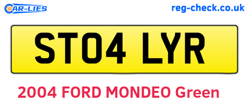 ST04LYR are the vehicle registration plates.