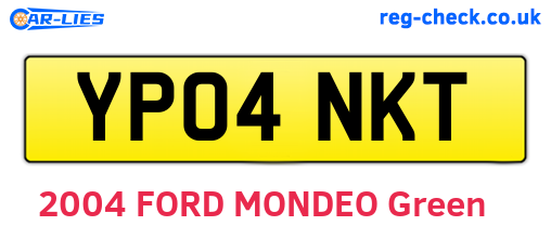 YP04NKT are the vehicle registration plates.
