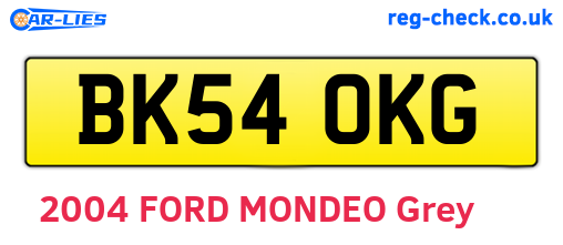 BK54OKG are the vehicle registration plates.