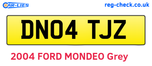 DN04TJZ are the vehicle registration plates.