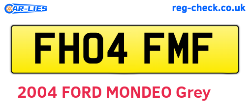 FH04FMF are the vehicle registration plates.