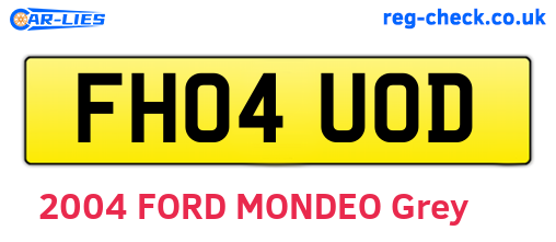 FH04UOD are the vehicle registration plates.