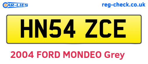 HN54ZCE are the vehicle registration plates.