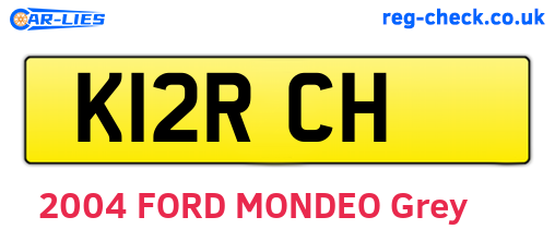 K12RCH are the vehicle registration plates.