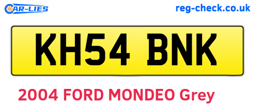 KH54BNK are the vehicle registration plates.