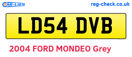 LD54DVB are the vehicle registration plates.
