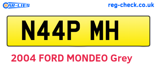 N44PMH are the vehicle registration plates.
