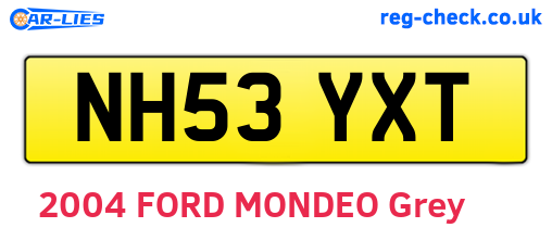 NH53YXT are the vehicle registration plates.