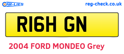 R16HGN are the vehicle registration plates.