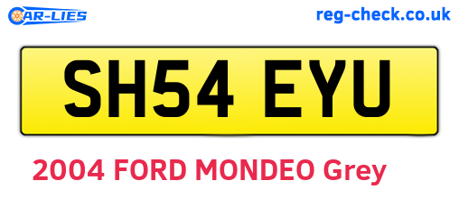 SH54EYU are the vehicle registration plates.