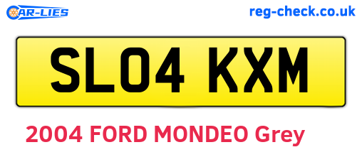 SL04KXM are the vehicle registration plates.