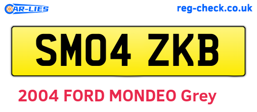 SM04ZKB are the vehicle registration plates.