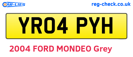YR04PYH are the vehicle registration plates.