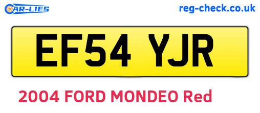 EF54YJR are the vehicle registration plates.