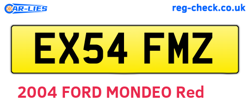 EX54FMZ are the vehicle registration plates.