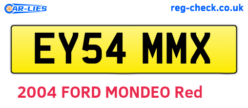 EY54MMX are the vehicle registration plates.