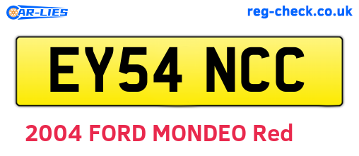 EY54NCC are the vehicle registration plates.