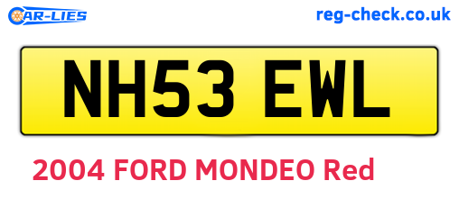 NH53EWL are the vehicle registration plates.