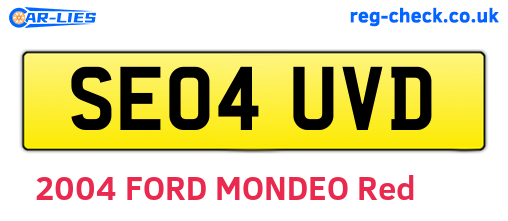 SE04UVD are the vehicle registration plates.