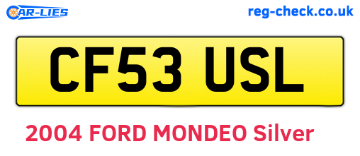CF53USL are the vehicle registration plates.