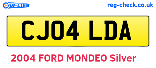 CJ04LDA are the vehicle registration plates.