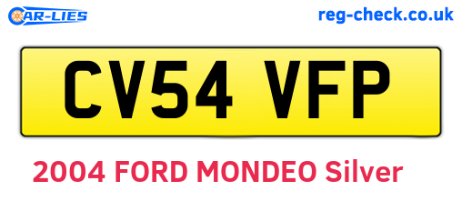 CV54VFP are the vehicle registration plates.