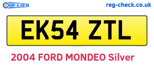 EK54ZTL are the vehicle registration plates.