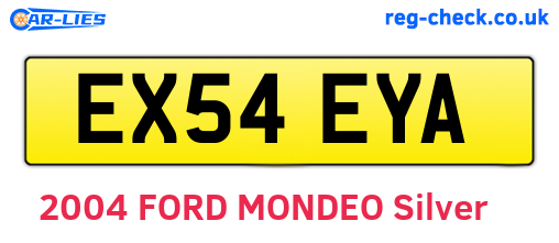 EX54EYA are the vehicle registration plates.