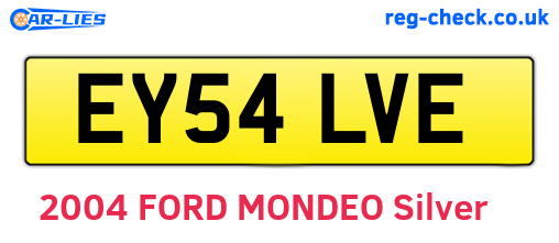 EY54LVE are the vehicle registration plates.