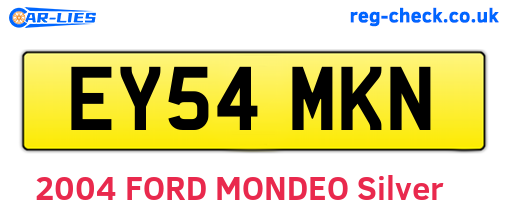 EY54MKN are the vehicle registration plates.