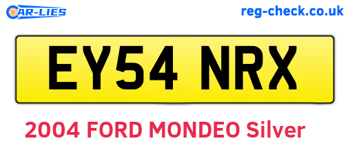 EY54NRX are the vehicle registration plates.